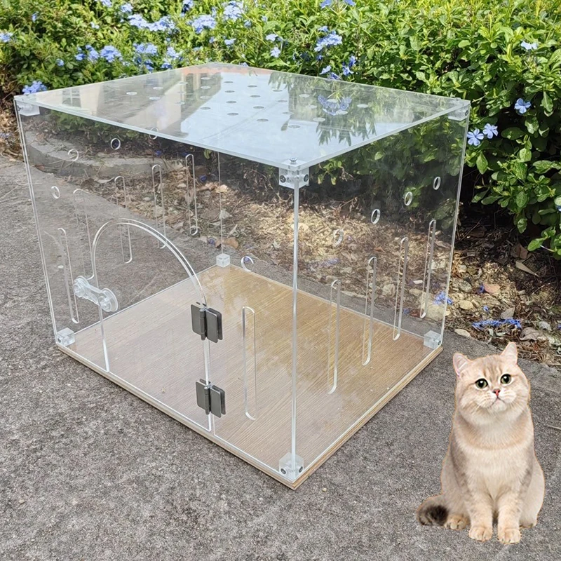 Transparent Acrylic Cat Cage Indoor Portable Inside House Cheap Small Medium Cats Villa 1005008849443205