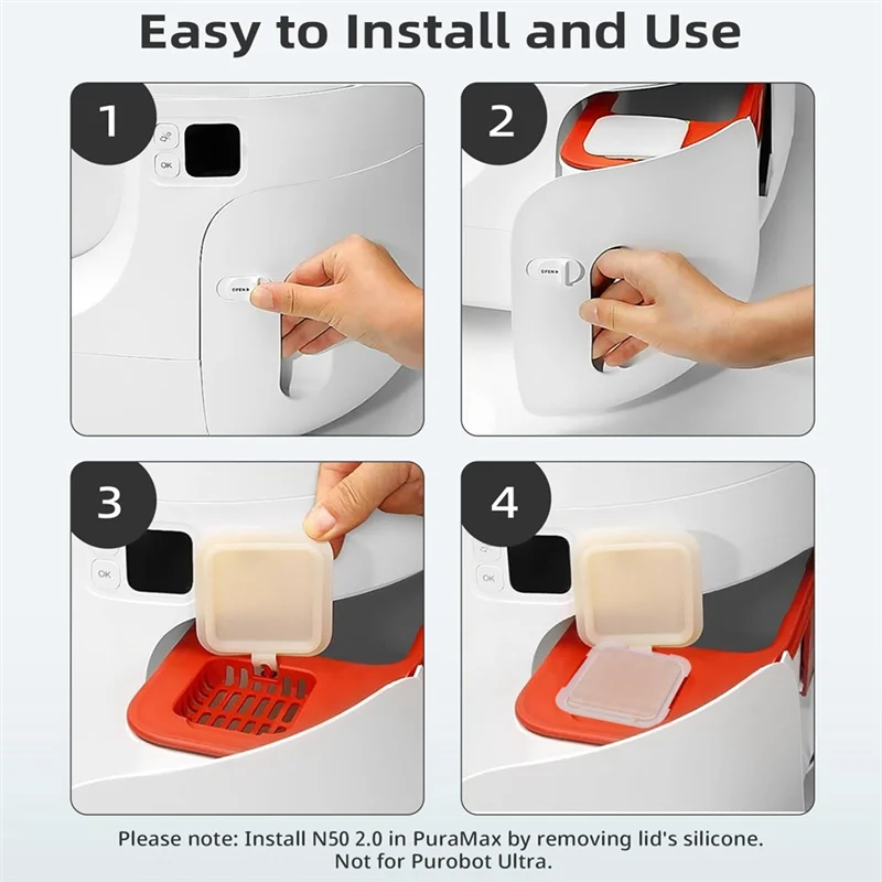 N50 Cat Odor Removers for Puramax Self-Cleaning Cat Litter Box Cat Toilet Odor Control Pet 1005008851204391