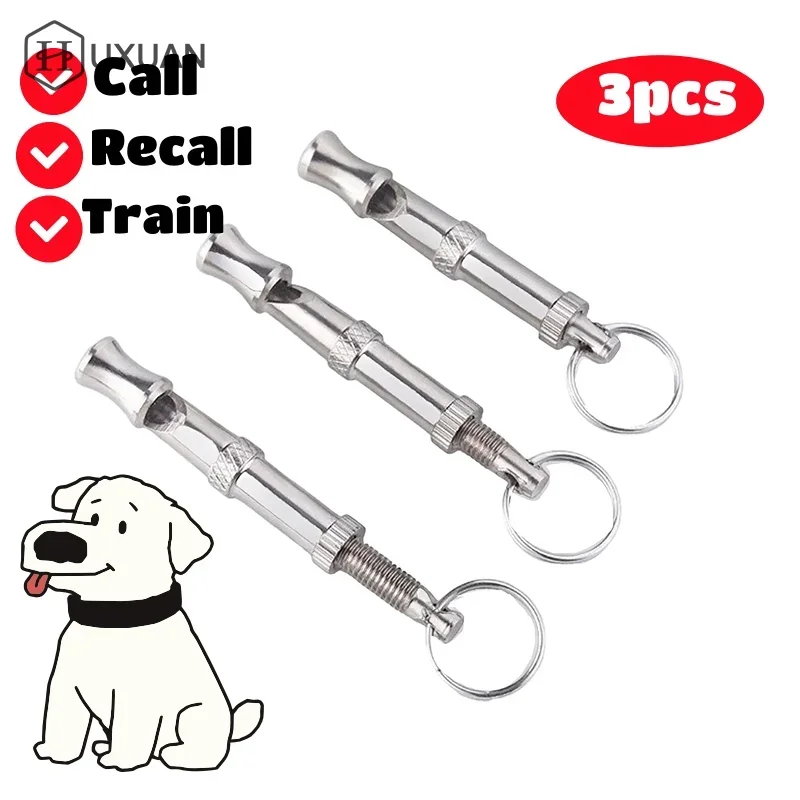 Dog Whistle to Stop Barking, Adjustable Sound Pitch Dog Whistle with Keychain (3Pcs) 1005008851743274