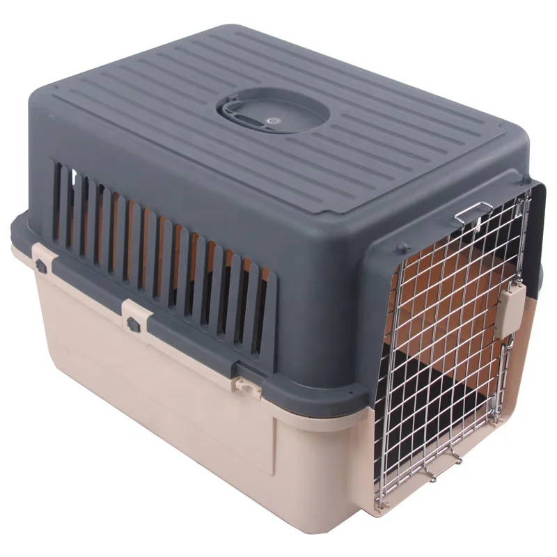 Transport Dog Cats Carrier Portable Travel Pet Kennel Airline Cage Approved New Box Grey Solid 1005008857078233