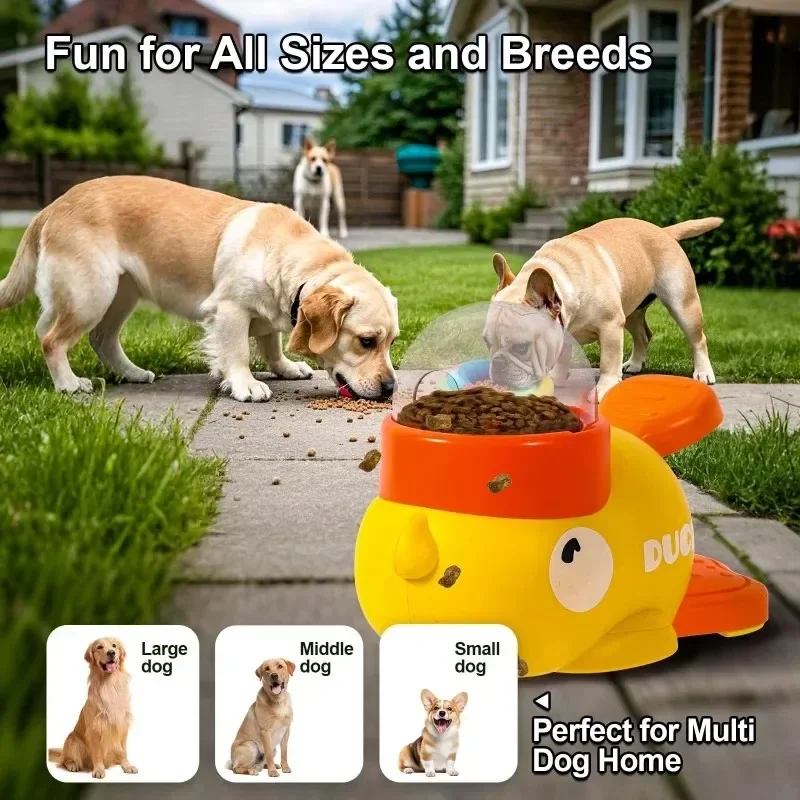 Dog Puzzle Feeder Interactive Pet Food Treat Dispenser Cartoon Duck Design Anti-Slip Pet Automatic 1005008866824727