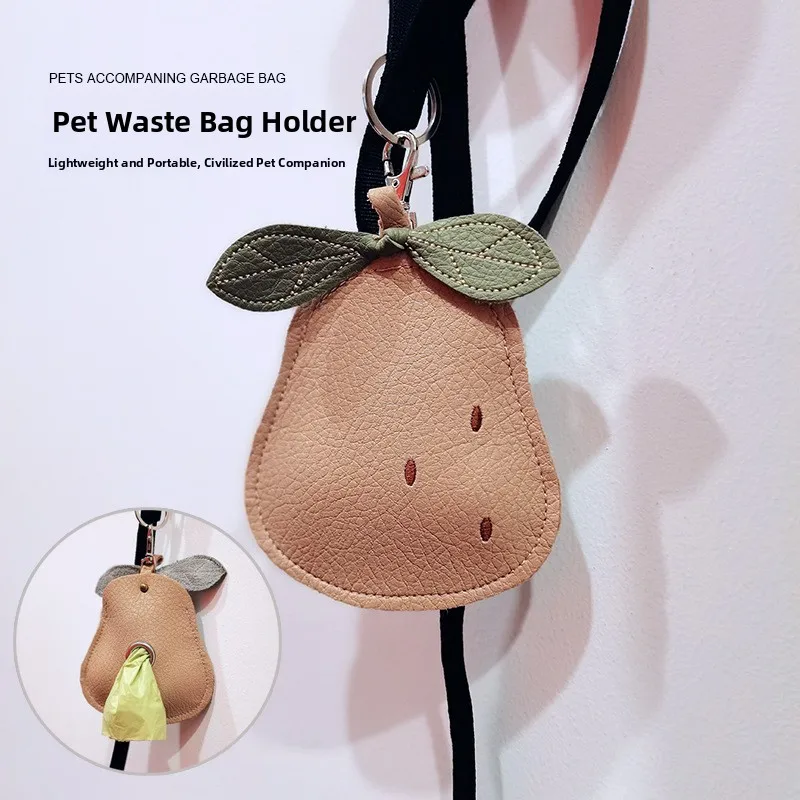 Portable Dog Poop Bag Dispenser Fashionable PU Leather Waste Bag Storage Bag Leash Hanging Bag Pet 1005008867021632