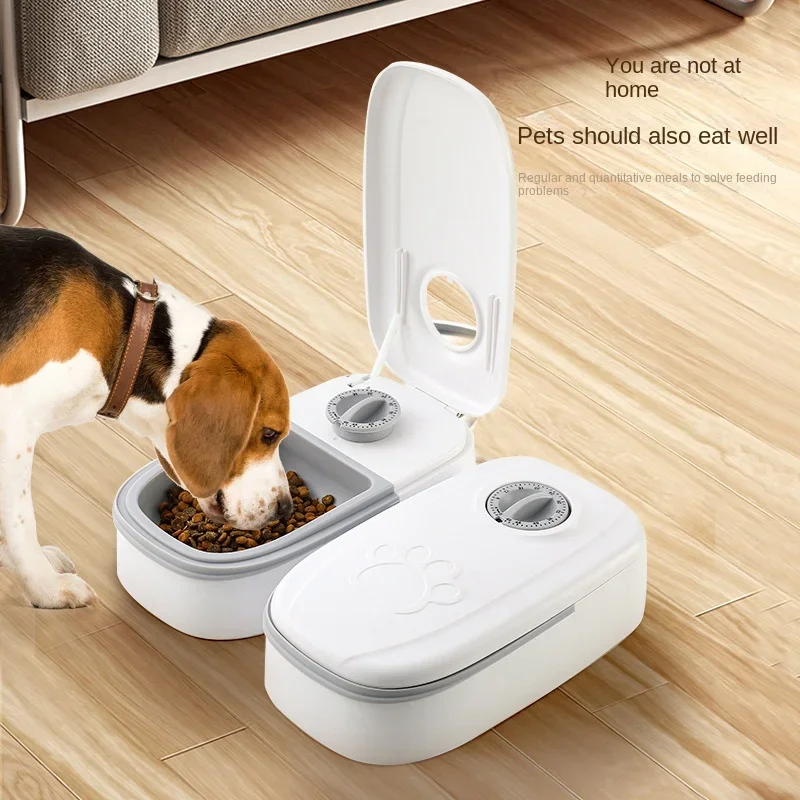 Dog Feeder Cat Automatic Feeding Water Bowl with Timer Pet Food Storage Dispenser Container Pets 1005008867332308