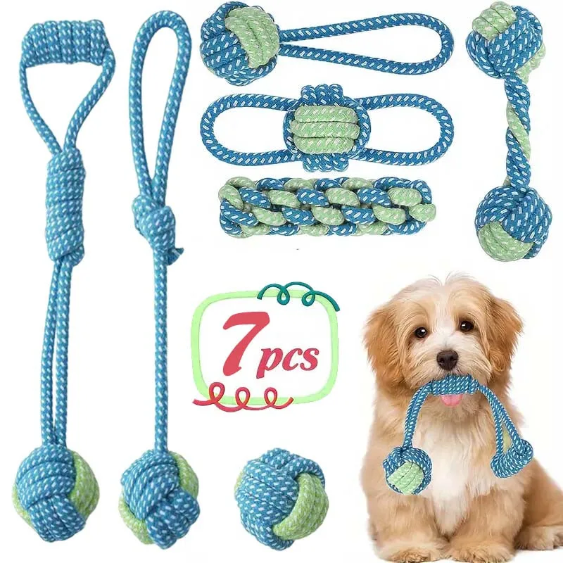 Dog Rope Chew Toys (7pcs) 1005008869907937