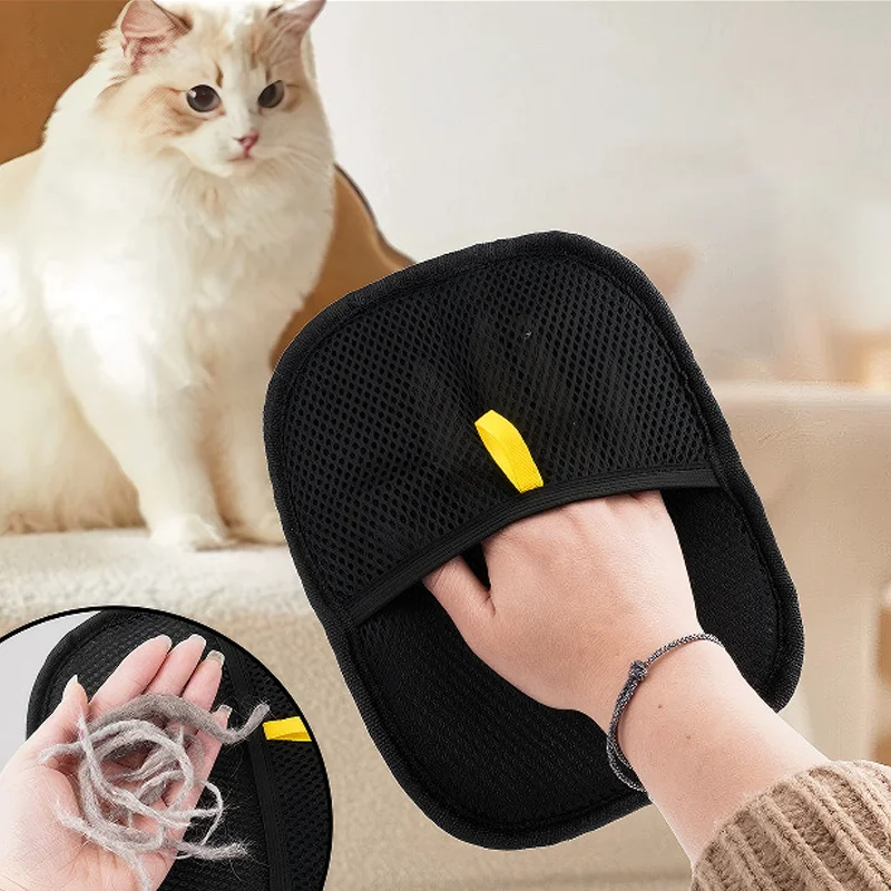 Pet Grooming Gloves Static Dedusting Brush Pet Hair Remover Brush Removing Dog Cat Hair From Sofa 1005008883579359