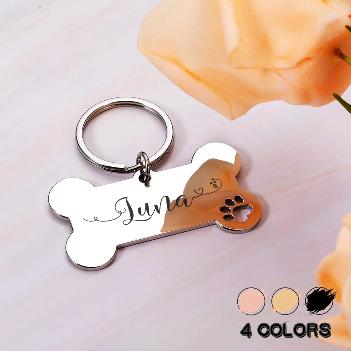 Creative Custom Text the Name of the Love Wavy Line Personalized Dog Tags Customized Dog Collar (1pc) 1005008891748868