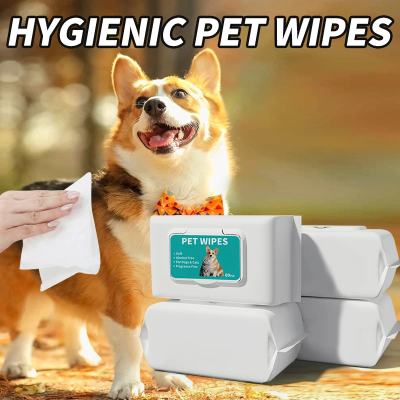 Multi Purpose Pet Wipes for Dogs Cats Plant Based Deodorizer Sensitive Skin Care and Odor Remover 1005008901910940