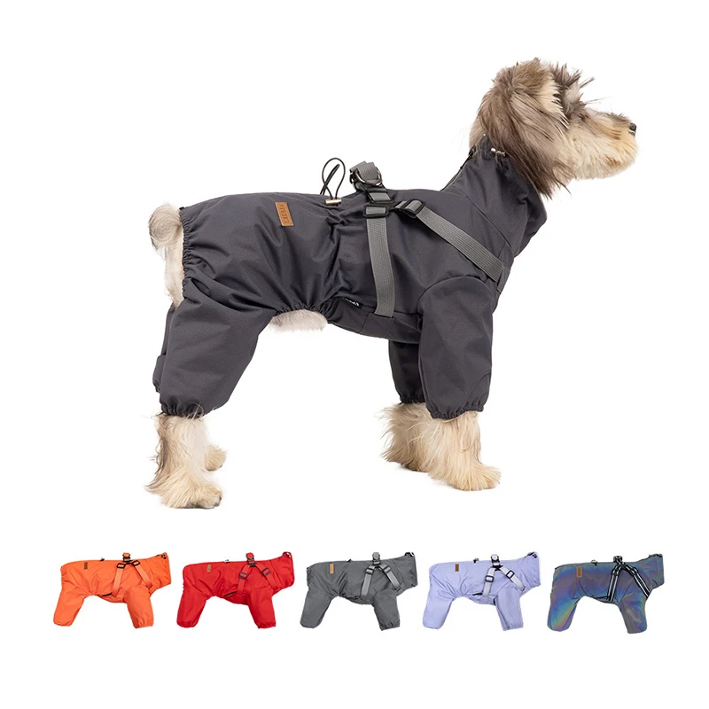 Adjustable Raincoat for Dog Jacket for Dogs with Harness Waterproof Jumpsuit Rain 1005008910197958