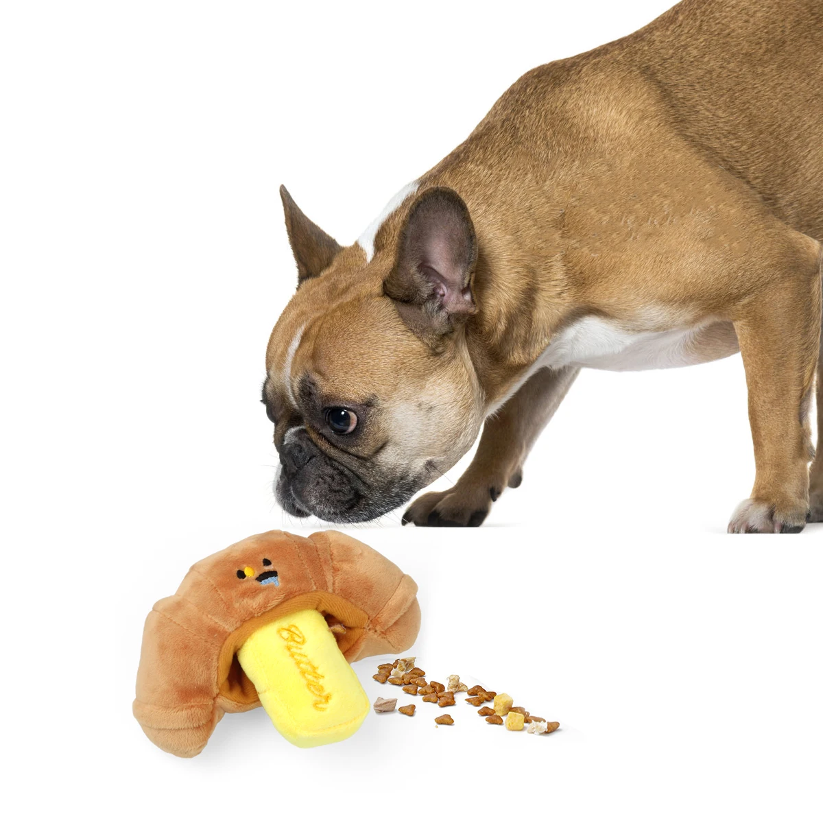 Dog Anti-Boredom Toys Croissant Plush Hide Food Feeding Toy Teeth Cleaning Dog Cat Pet Supplies 1005008912085625