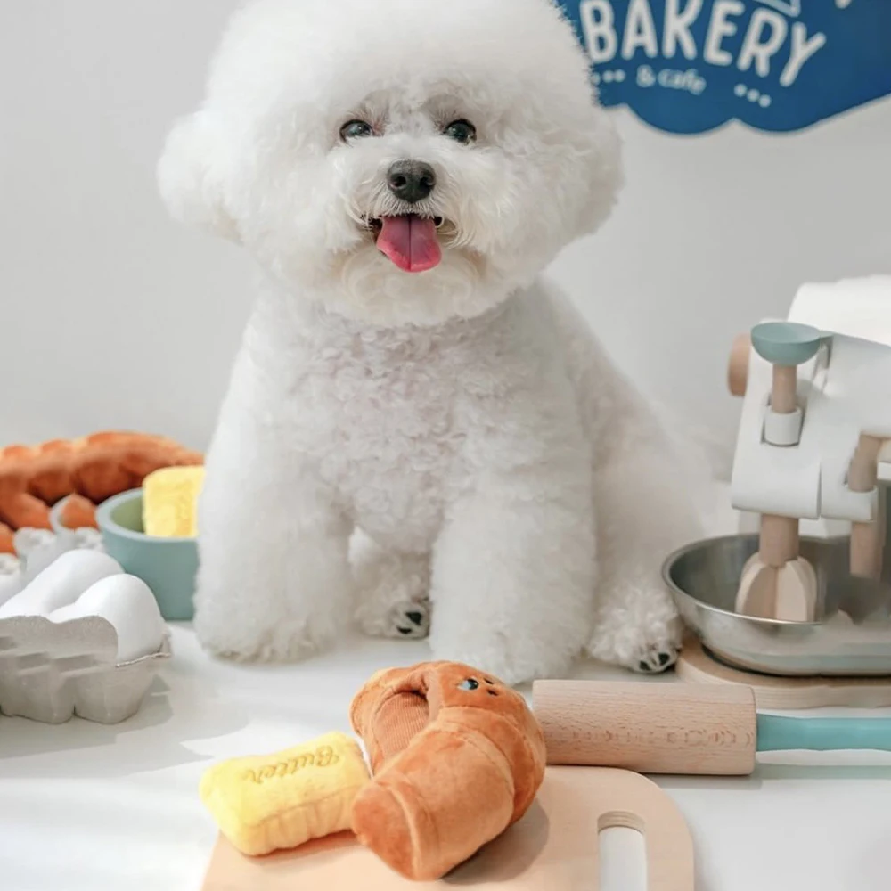 Croissant Toy for Pet Dogs Plush Relieve Boredom Dog Toys Chew Cleaning Teeth Breed Puppy 1005008912252296