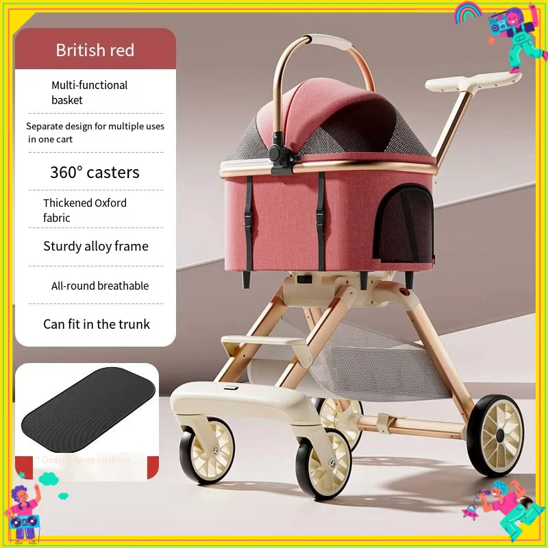 New Separable Pet Stroller, Portable One Click Recycling Cat Stroller 1005008912465924