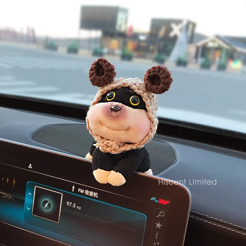 New Bee Dog Car Decoration Ornament Car Center Console Screen Lying Doll Car Doll 1005008917199845