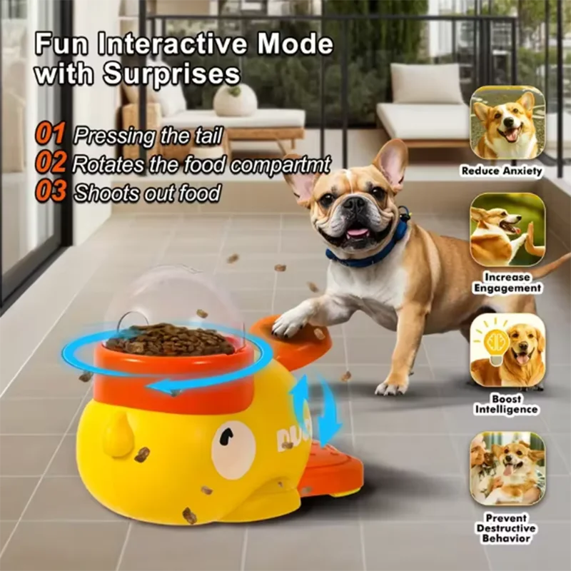 Dog, Cat, Pet Feeder, Little Yellow Duck, Interactive Puzzle Dog Feeding Machine, Puppy 1005008917958456