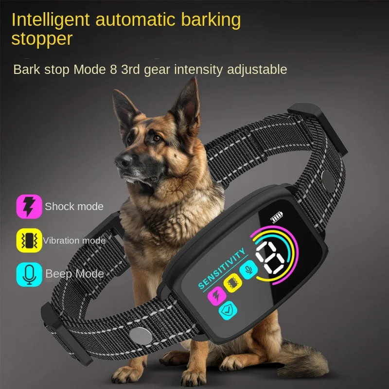Intelligent Dog Collar Anti Barking Automatic Stop Device Dog Training Electric Anti Disturbance 1005008919933459