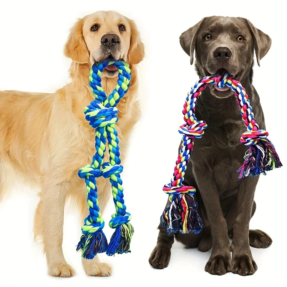 Knot Dog Toys Indestructible Durable Dog Chew Toys Tug of War Interactive Toys Suitable for Medium 1005008920879055