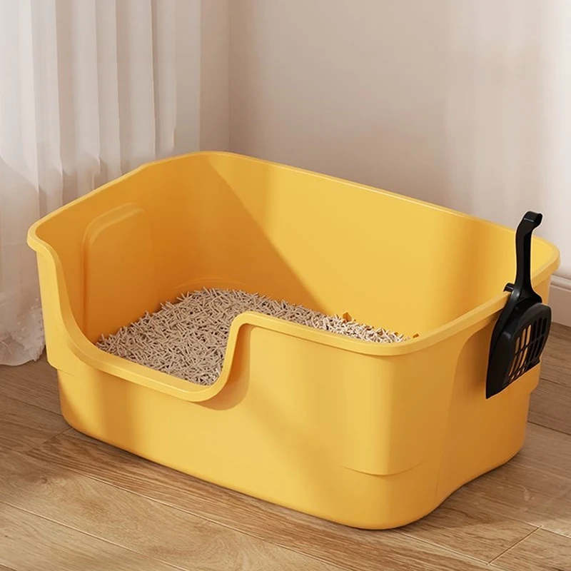 Cat Litter Box Bedpan Big Oversized Cat Tray Bedpan Large Capacity Semi-Closed Plastic Anti-Splash 1005008926243905