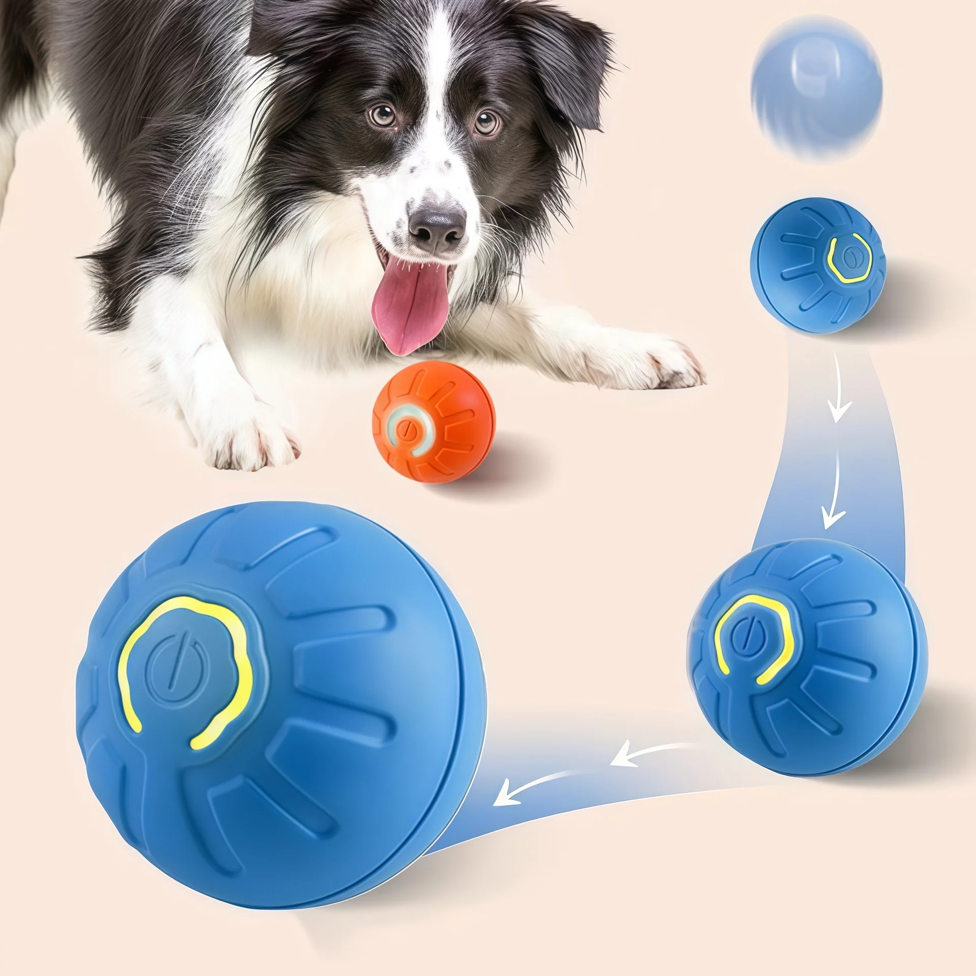 Smart Dog Toy Ball Electronic Interactive Pet Toy Moving Ball USB Automatic Moving Jumping Bouncing 1005008931895497