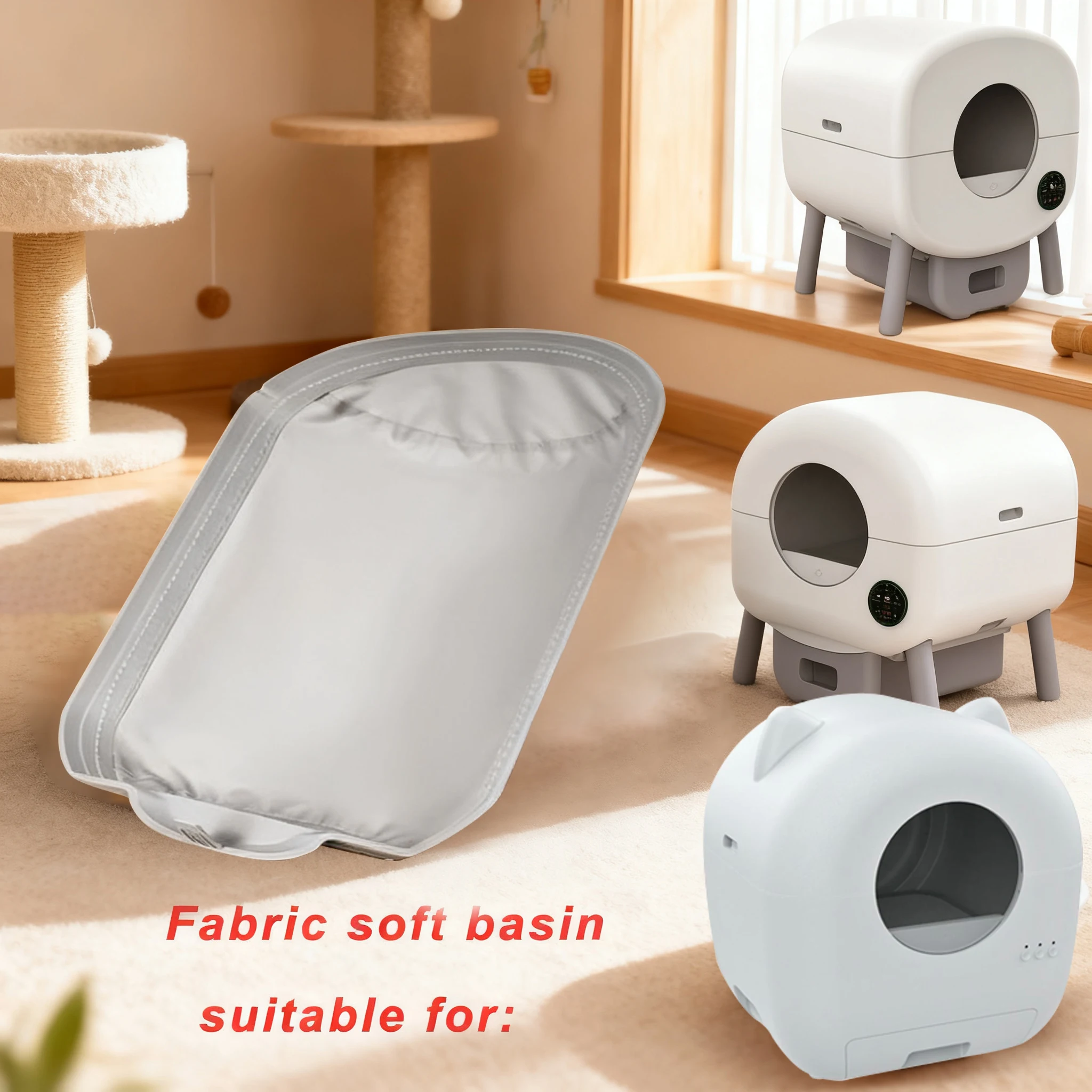 Self-Cleaning Cat Litter Box Accessories Washable Fabric Mat Durable Litter 1005008933650599