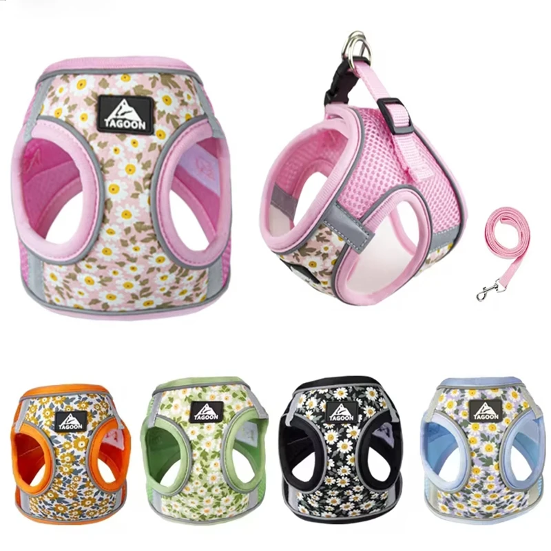 Pet Harness and Leash Set Reflective Harness Anti Escape Mesh Cat Chest Strap for Cats Small Dogs 1005008935531252