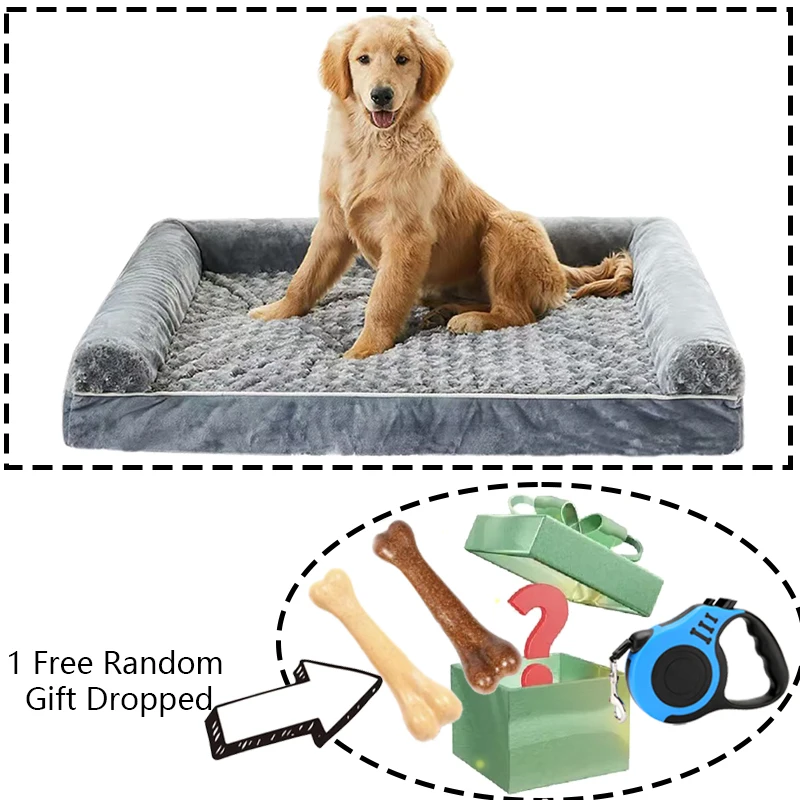 Dog Bed Memory Foam Mat Accessories Waterproof All Season Universal Machine Washable for Luxury 1005008939633973