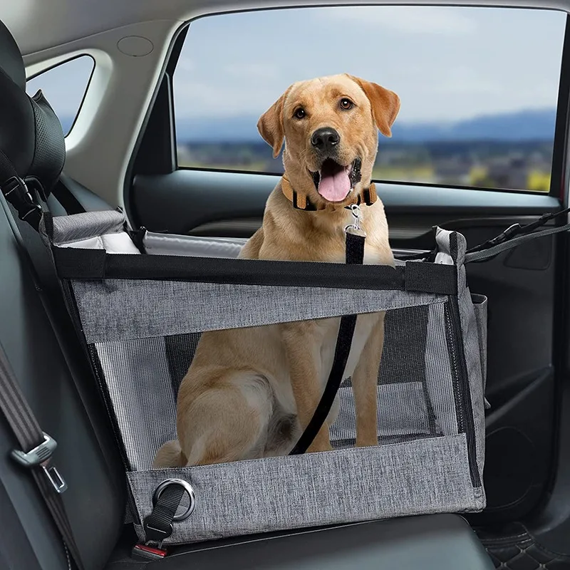 Portable Car Pet Seat Stable Dog Carrier with Safety Mesh Protector Waterproof Design for Puppy 1005008944981307