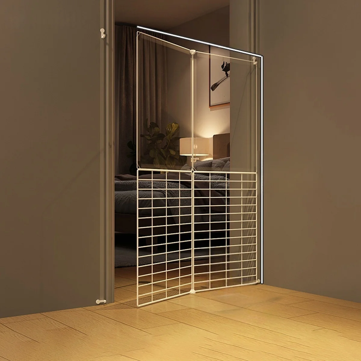 Cat-Proof Door Barrier for Home Use, Indoor Cat-Blocking Device, Fence Barrier, Cat Isolation Door 1005008951163068