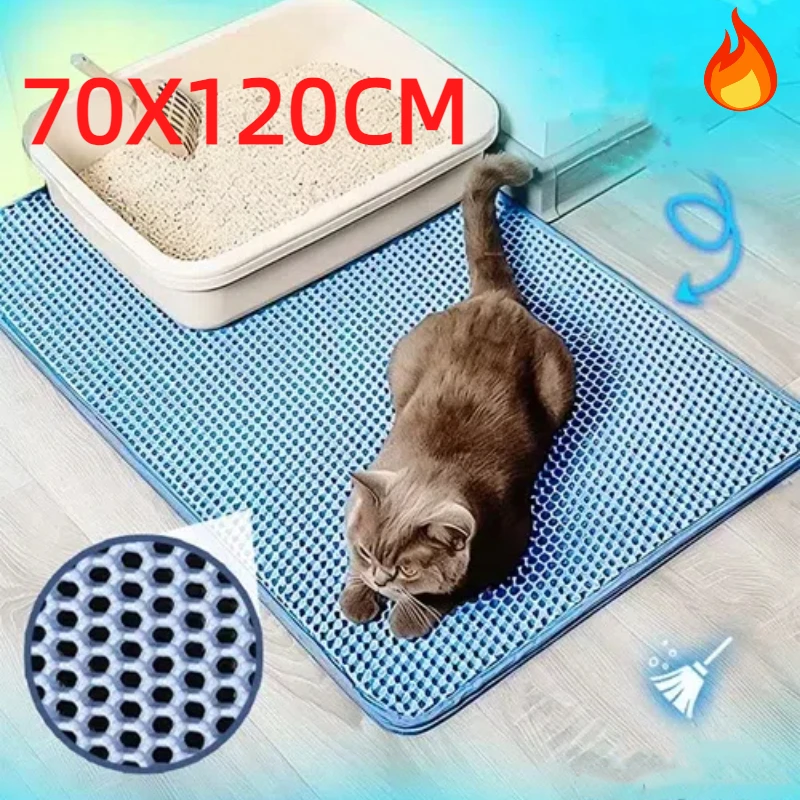Pet Cat Litter Mat Waterproof Double Layer Trapping Pet Litter Box Mat Clean Pad 1005008953096648