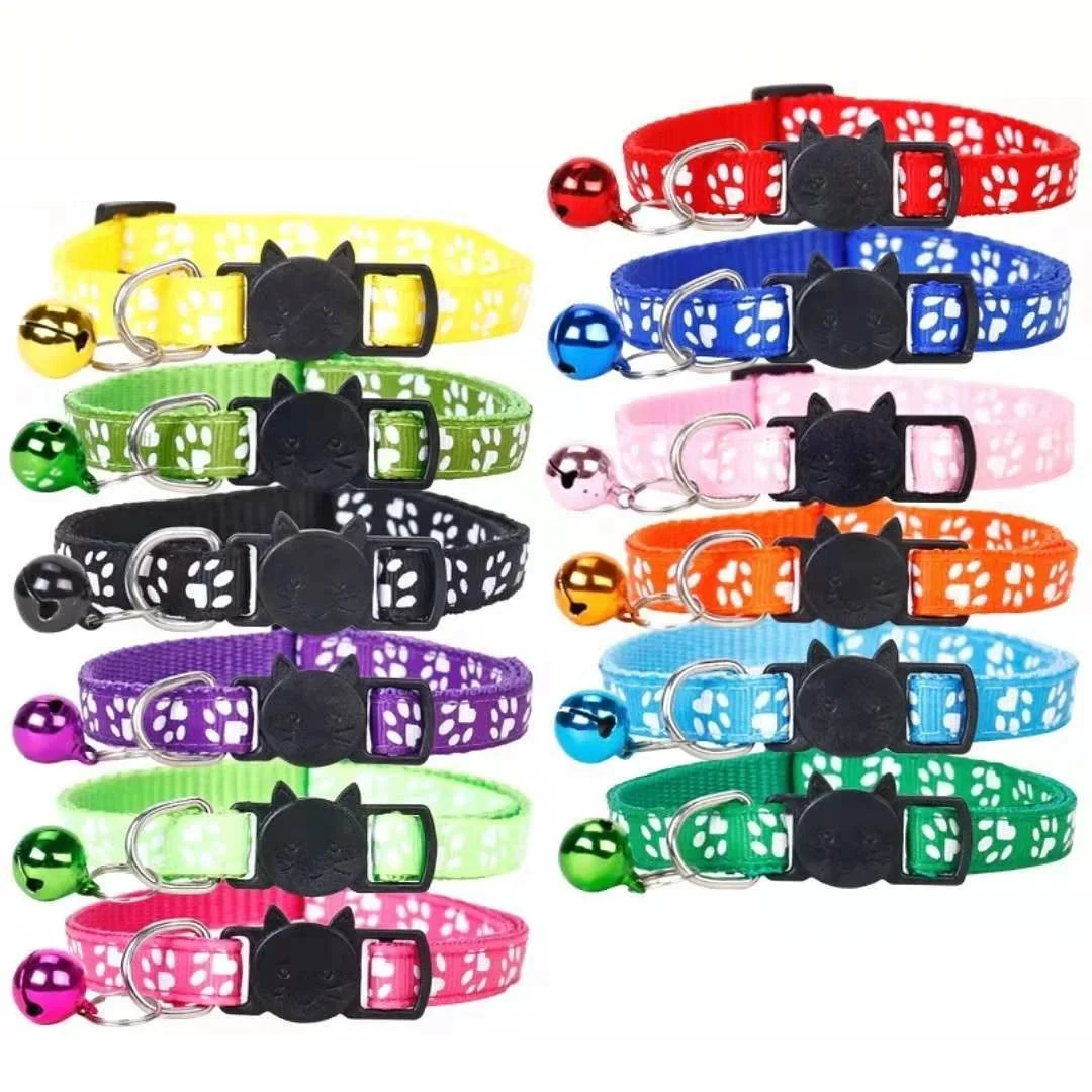 Cat Collars with Bells, adjustable Kitten Collar, quick Release Safety Collar for Cats, Kitten (12Pcs) 1005008959669449