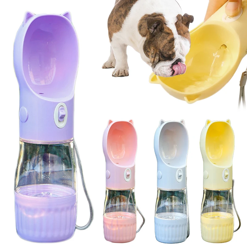Pet Dog Water Bottle with Food Container for Small Medium Big Dogs Portable Travel Puppy Cat Water 1005008962257181