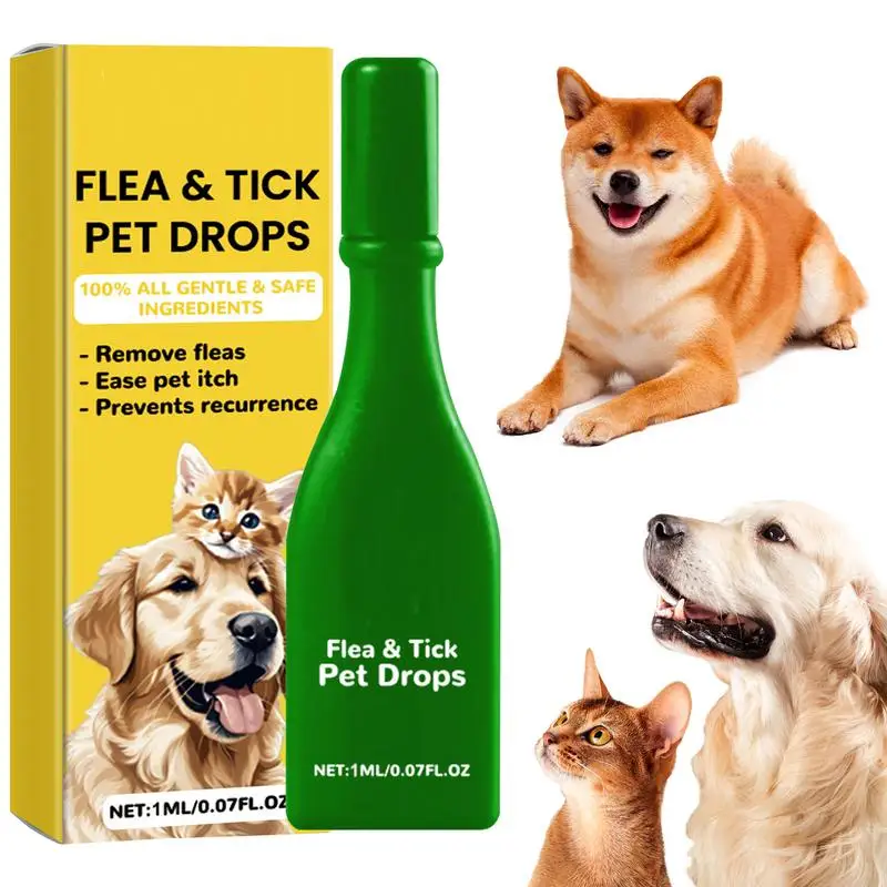 Cat Anti Flea Drops Flea Lice Remove Relieve Skin Care External Insect Repellent Deworming (1ml) 1005008962818555
