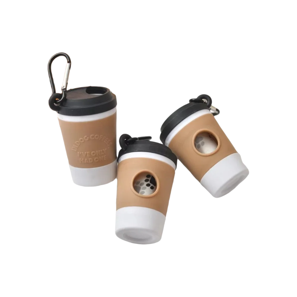 Coffee Cup Style Dog Poop Bag Holder Portable Creative Design Dispenser Dog Walking Toilet 1005008970360632