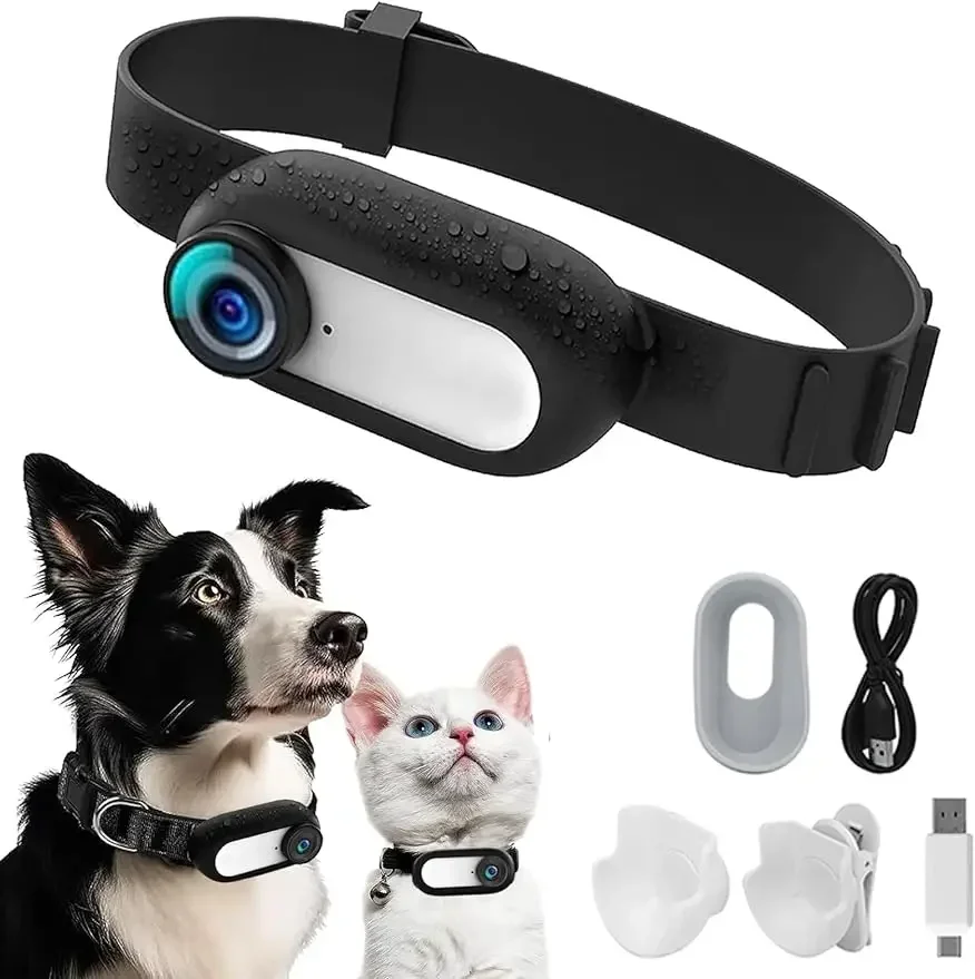 High Definition 1080P Dog Tracker Collar, No Need for Wifi Cat Collar 1005008973268279