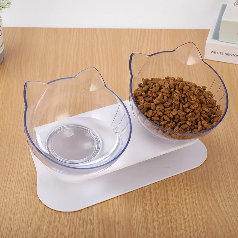 Non-Slip Double Cat Bowl Dog with Stand Pet Feeding Water for Cats Food Bowls Dogs 1005008988448668