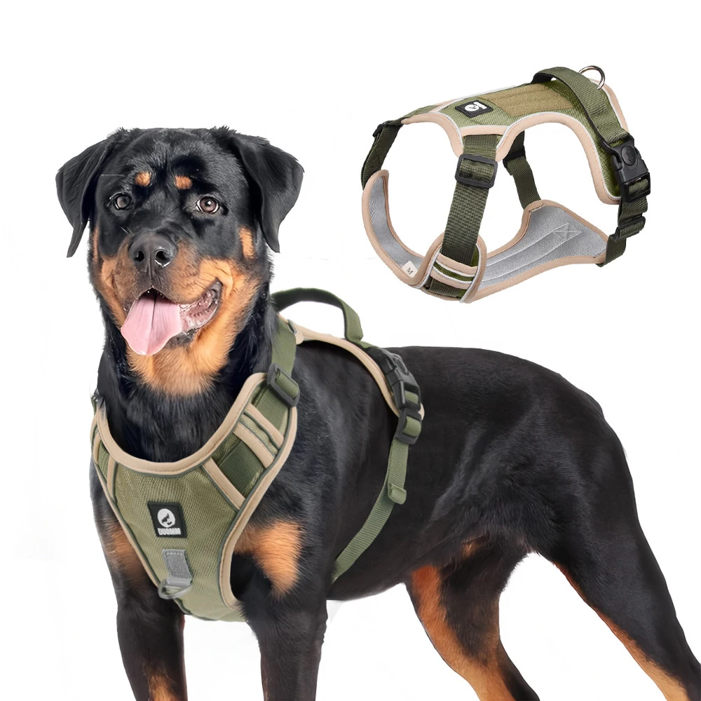 Dog Harnesses Pet Collar Labrador Army Reflective Adjustable Harness Oxford Cloth Vest Training 1005008990518081