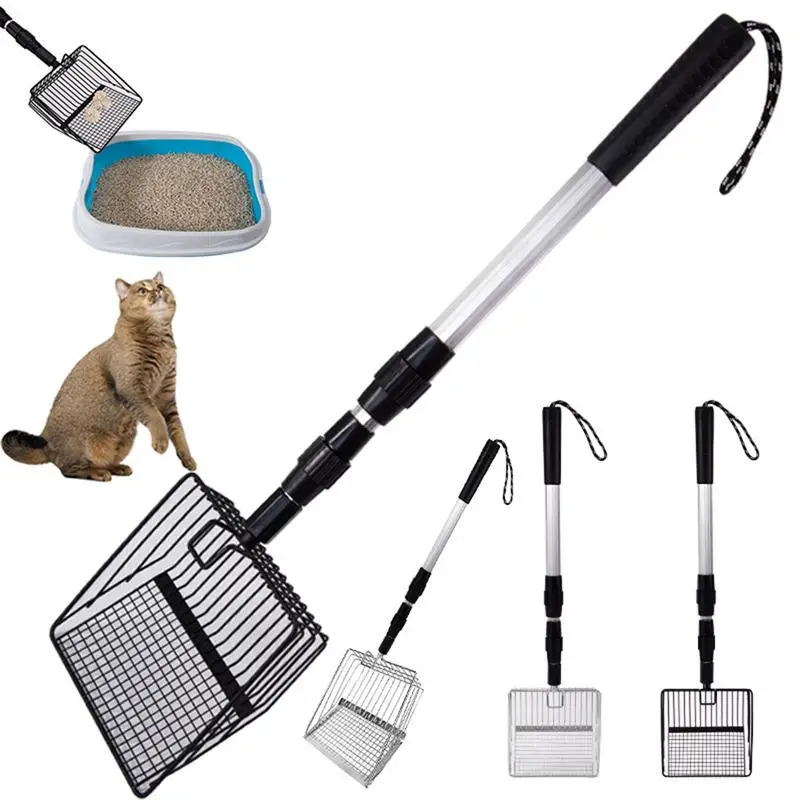 Stretchable Cat Litter Scoop Chicken Coop Sifting Shovel Long Handle Metal Accessories Garden 1005009007541526