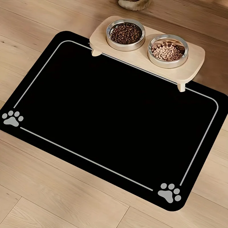 Cat & Dog Feeding Mat for Food and Water Bowl-Pet Mat Absorbent Non-Slip Quick Dry Water Bowl 1005009008517891