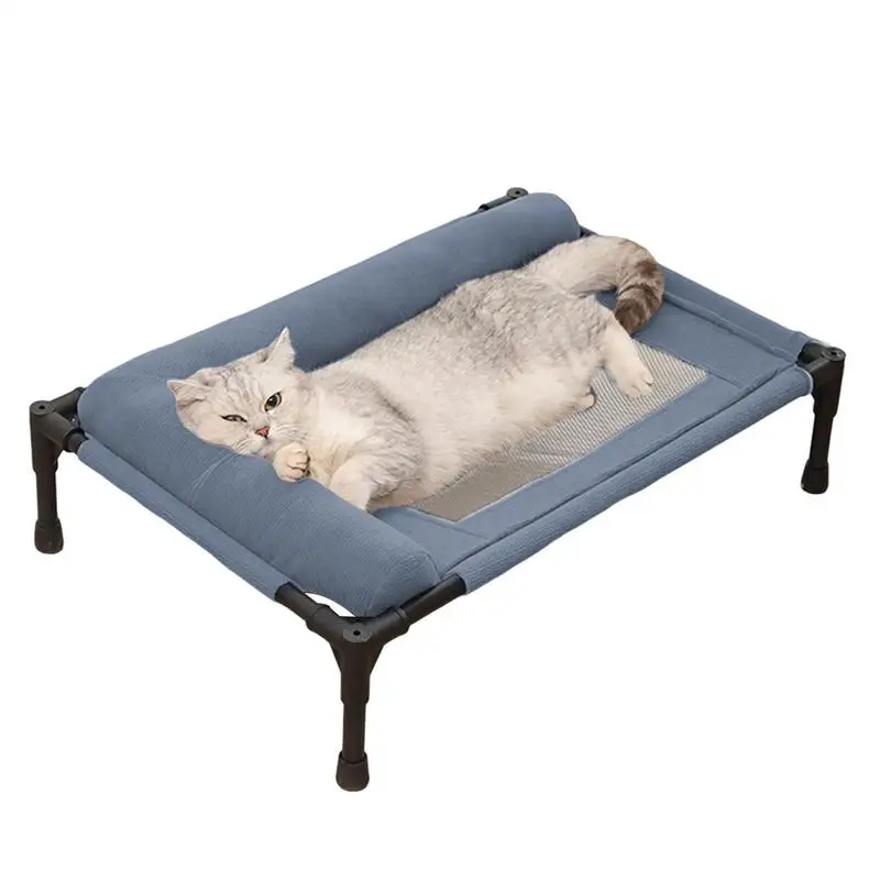 Dog Cot Cooling Dog Bed with Pillow and Breathable Mesh Washable Pet Furniture for Outdoor Indoor 1005009009093511
