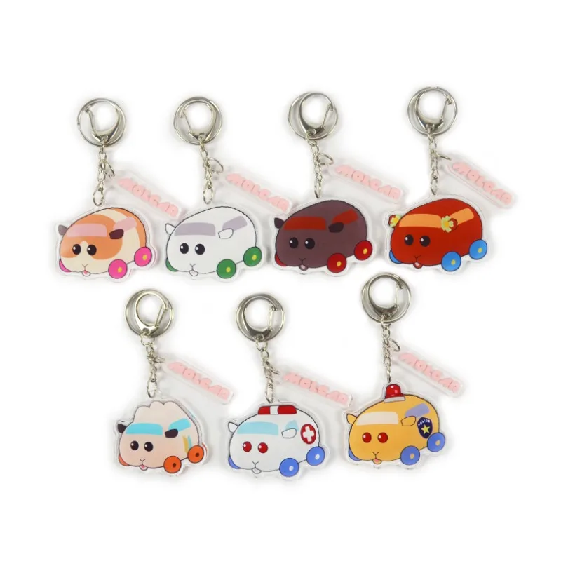 Cartoon Creative Anime Guinea Pig Car Acrylic Metal Keychain for Automotive Accessories Creative 1005009015772750