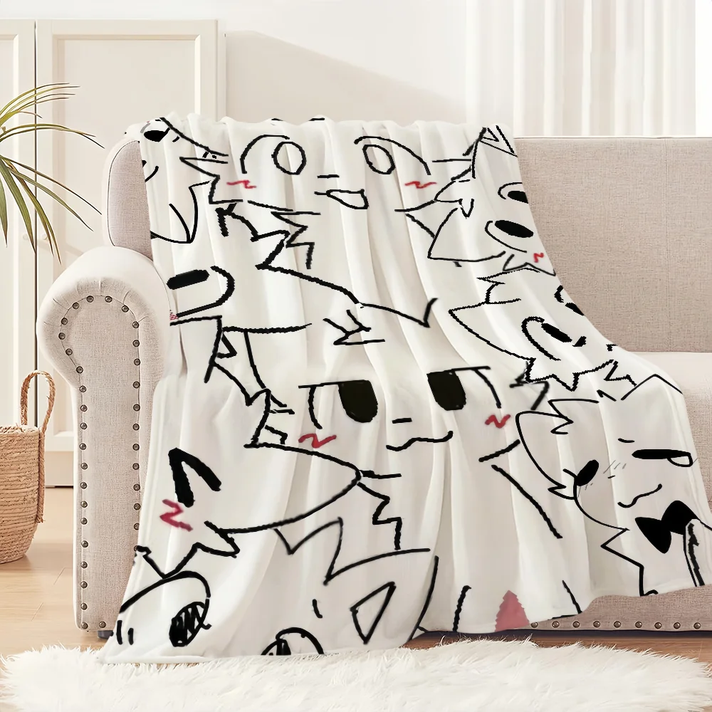 Cute Boykisser Silly Cat Blanket Soft Comfortable Nap Plush Suitable for Iiving Room Office Bedroom 1005009019626791