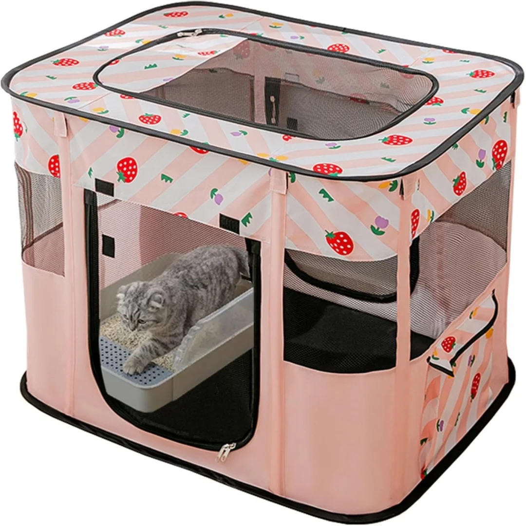 Cat Delivery Room Portable Pet Playpen Multifunctional Tent Fit Indoor & Outdoor Travel Cages 1005009022231621