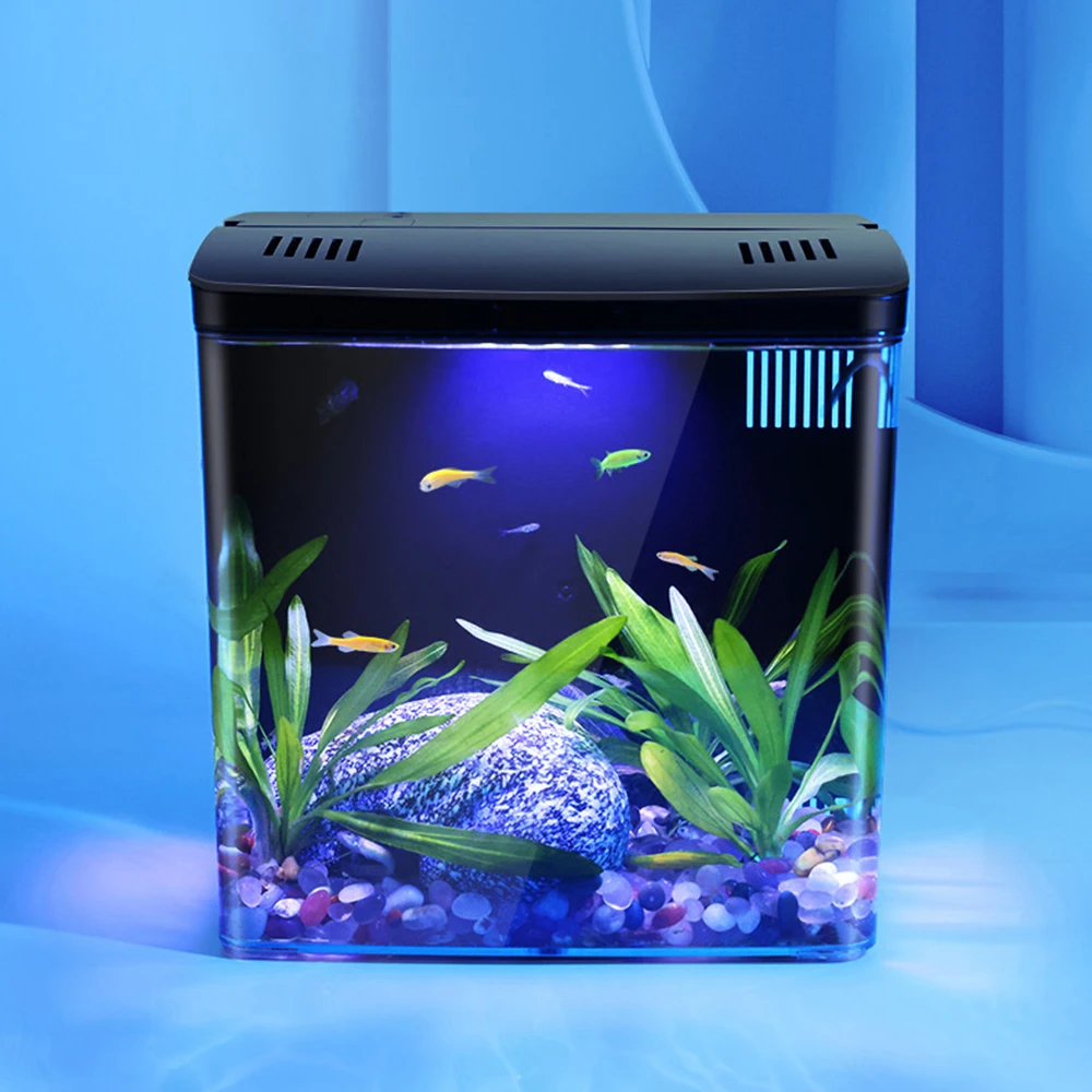 Household Fish Tank, Living Room, Small Mini Betta Fish Tank, Desktop Ecological Tank (1PC) 1005009023158009