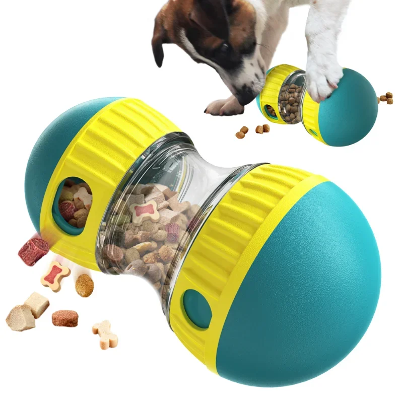 Dog Interactive Toys Adjustable Slow Feeder Food Treat Dispensing Toy for Dogs IQ Training Rolling 1005009025134236