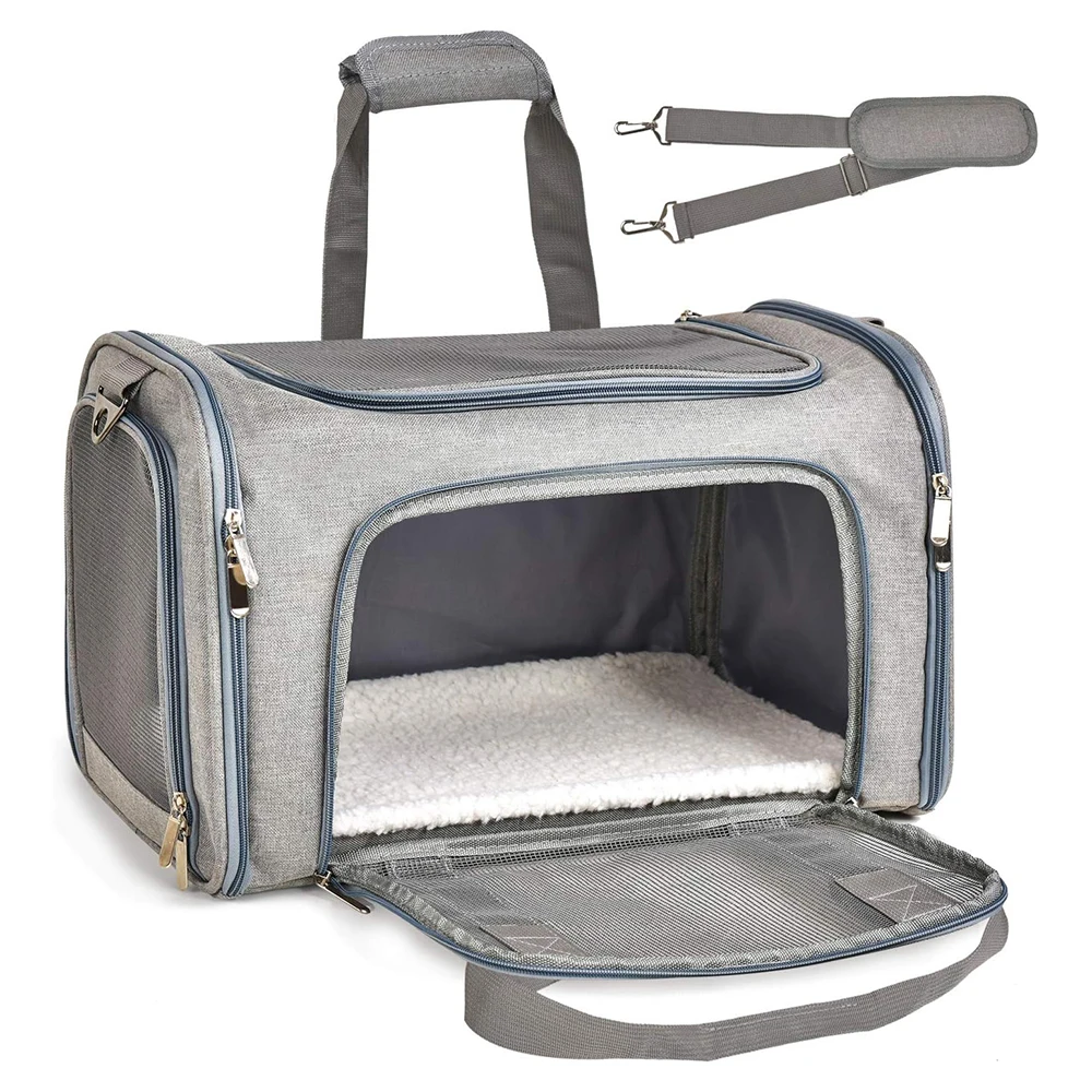 Cat, Dog Carrier for Small Medium Cats Puppies Up to 15 Lbs, Collapsible Travel Puppy Carrier (1PC) 1005009028332386