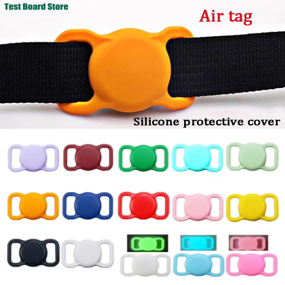 Applicable Airtag Silicone Pet Collar Anti Loss Cat Dog Locator Color Luminous Protection (1Pcs) 1005009029197196