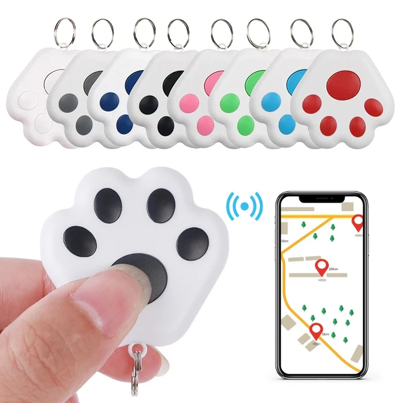 Dog Paw Shape Mini Smart GPS Tracker Keys Finder Locator Bluetooth Anti Lost Alarm Sensor Device 1005009031290062