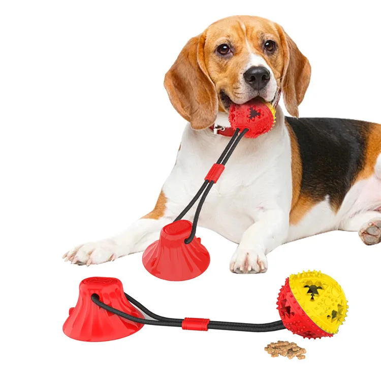 Dog Toys, Teeth Grinding, Food Leakage Device, Suction Cup Ball, Release, Tough to Chew, Dog Toys 1005009031849320