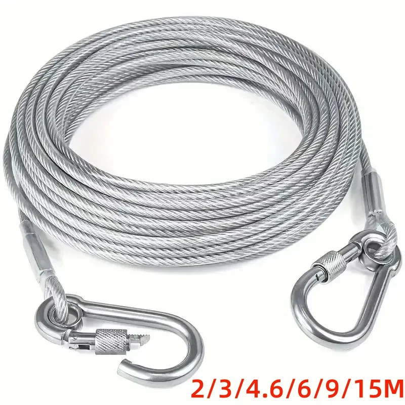 Double-Headed Dog Tie Out Cable Leash 1005009032600471
