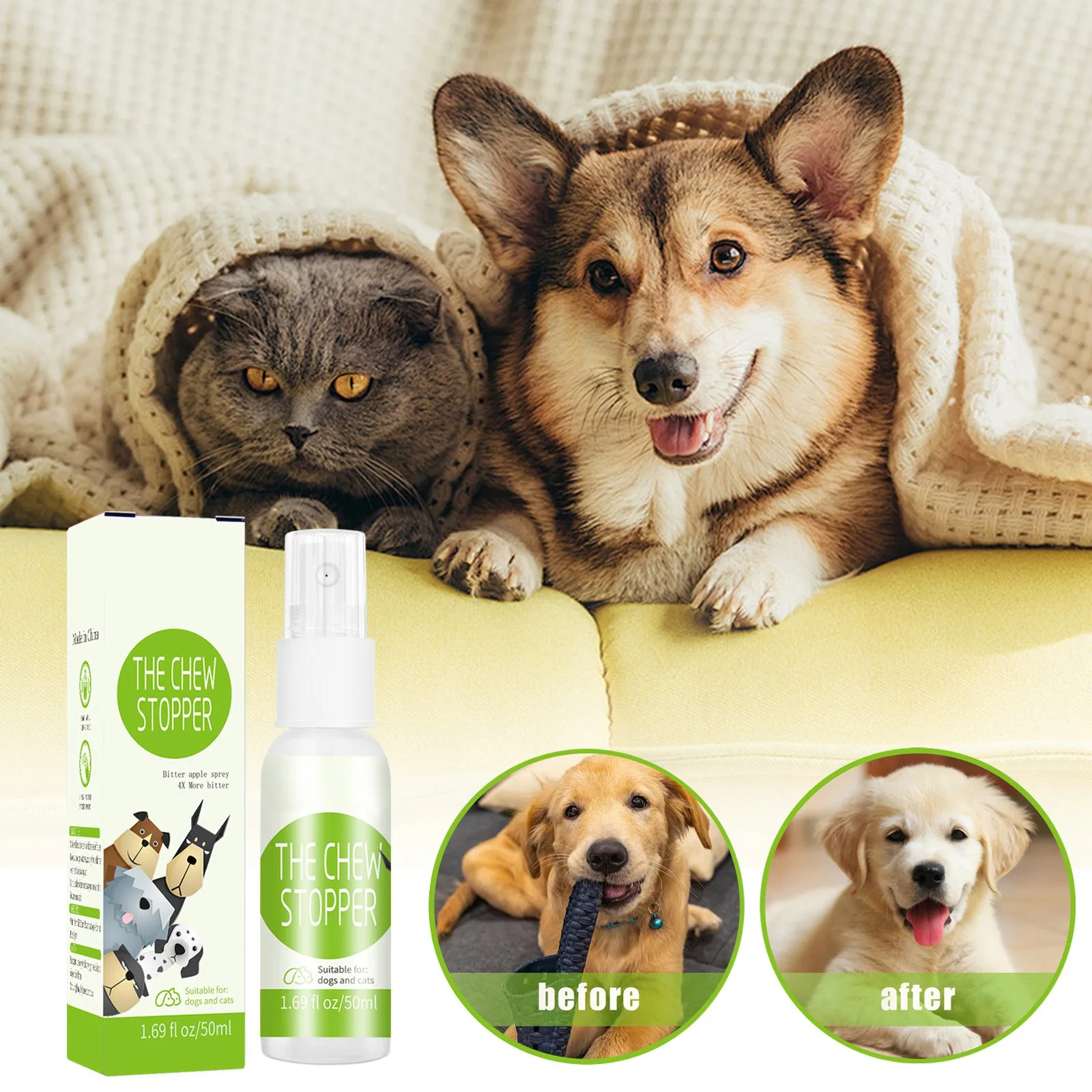 Premium Cat Deterrent Spray Pet Restricted Area Spray Repel Cats and Dogs From Urinating 1005009032978560