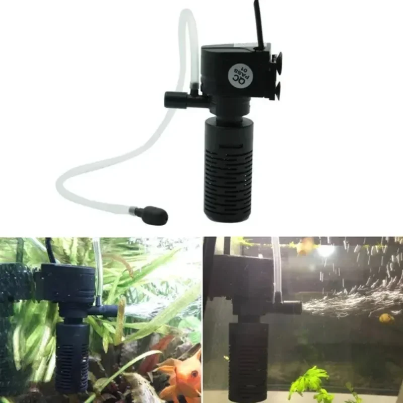 Fish Tank Filter Aquarium Three-In-One Aeration Pump Mini Oxygen Submersible Water Purifier 1005009033627993