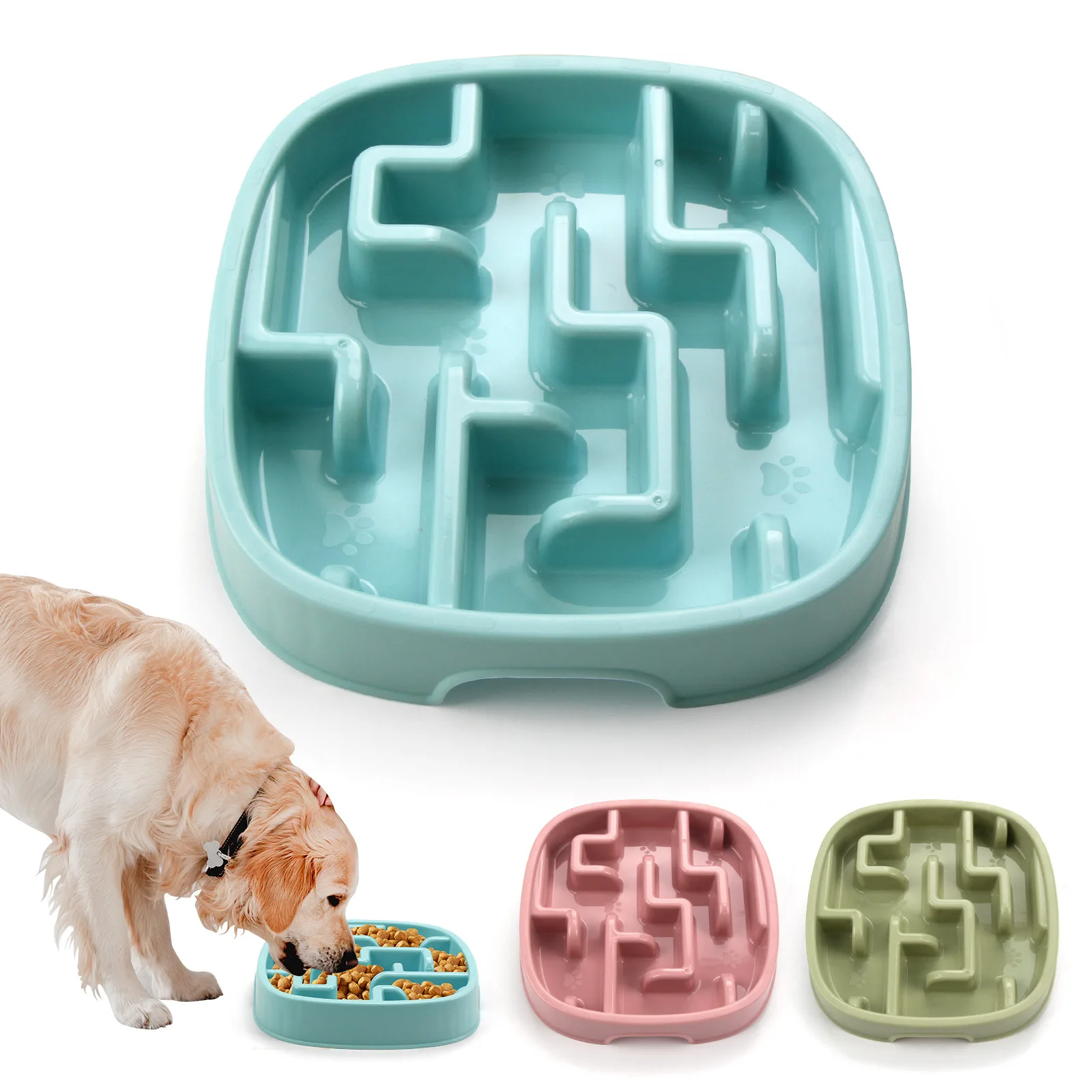 PP Material Pet Bowls Set – Dog & Cat Slow Food Bowls, Non-Slip Feeding Bowls & Durable Pet Supplies 1005009035416114